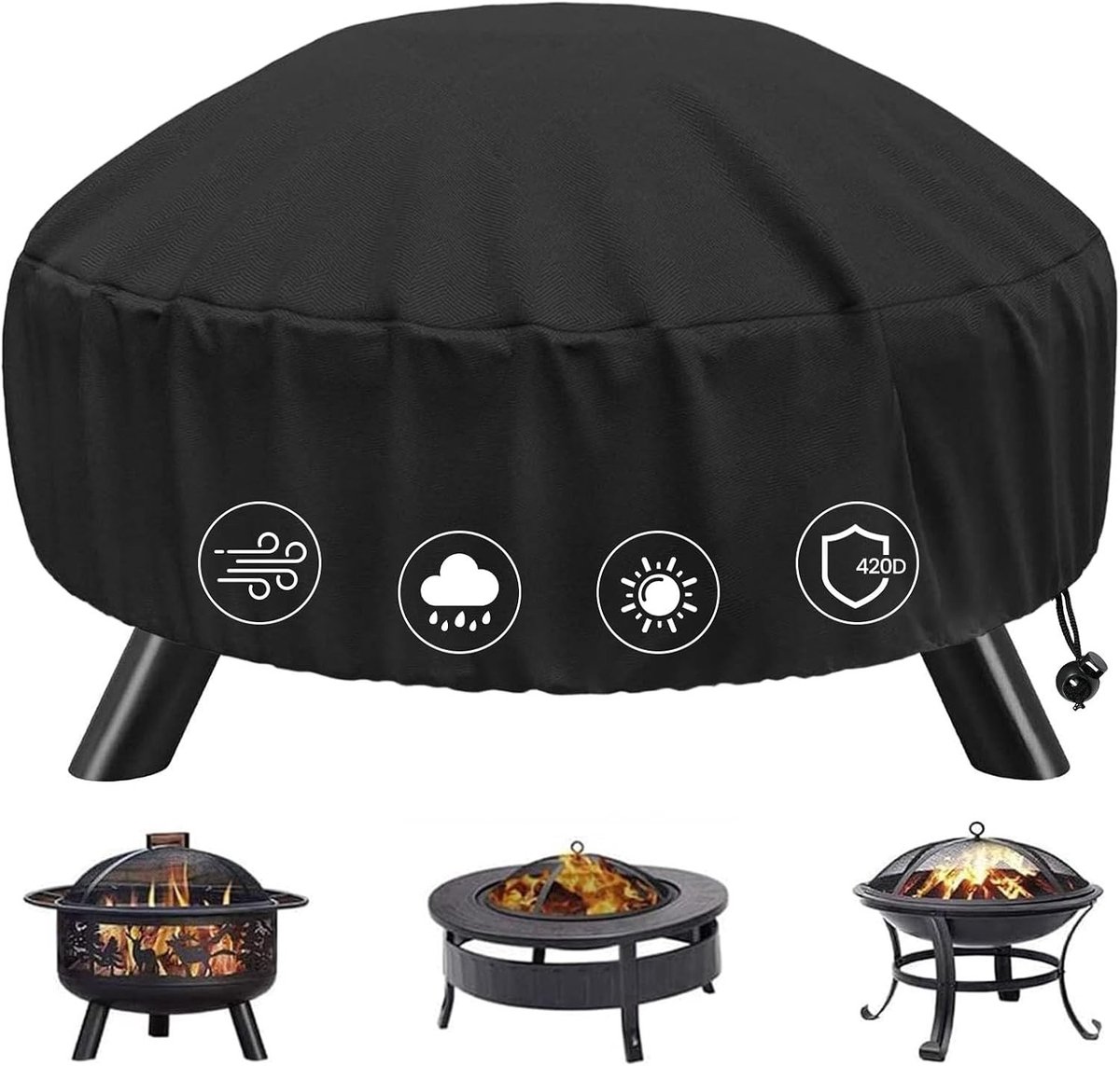 Weerbestendige Bescherming voor Vuurschaal - Duurzame Cover voor Buitengebruik en Tuinaccessoires