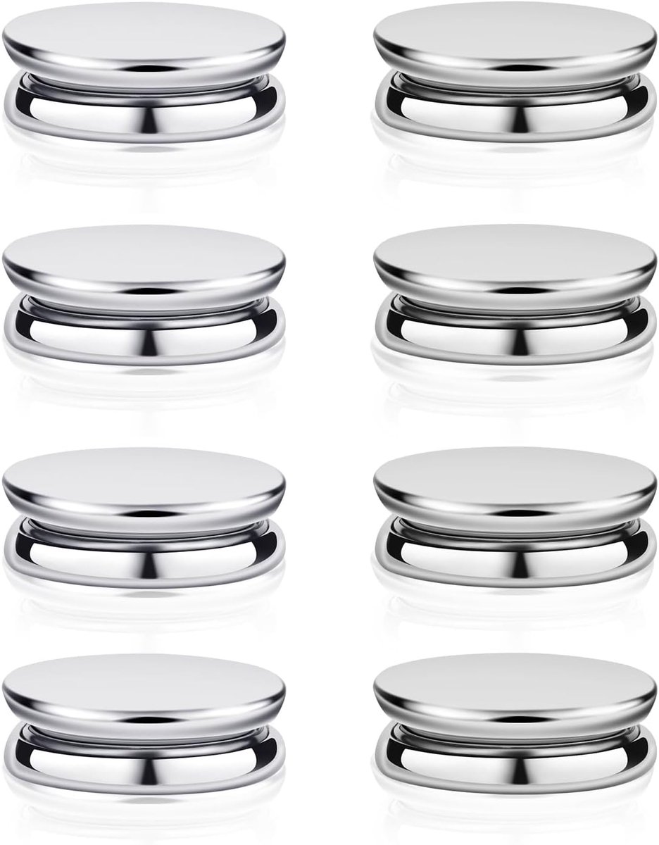 8st Hijab Magnetische Pinnen, Multifunctionele Magnetische Sjaalclip Sterke Pinloze Broche Magnetisch Magnetische Broche Pin voor Vrouw Hijaabs Sjaals Kleding (Zilver)
