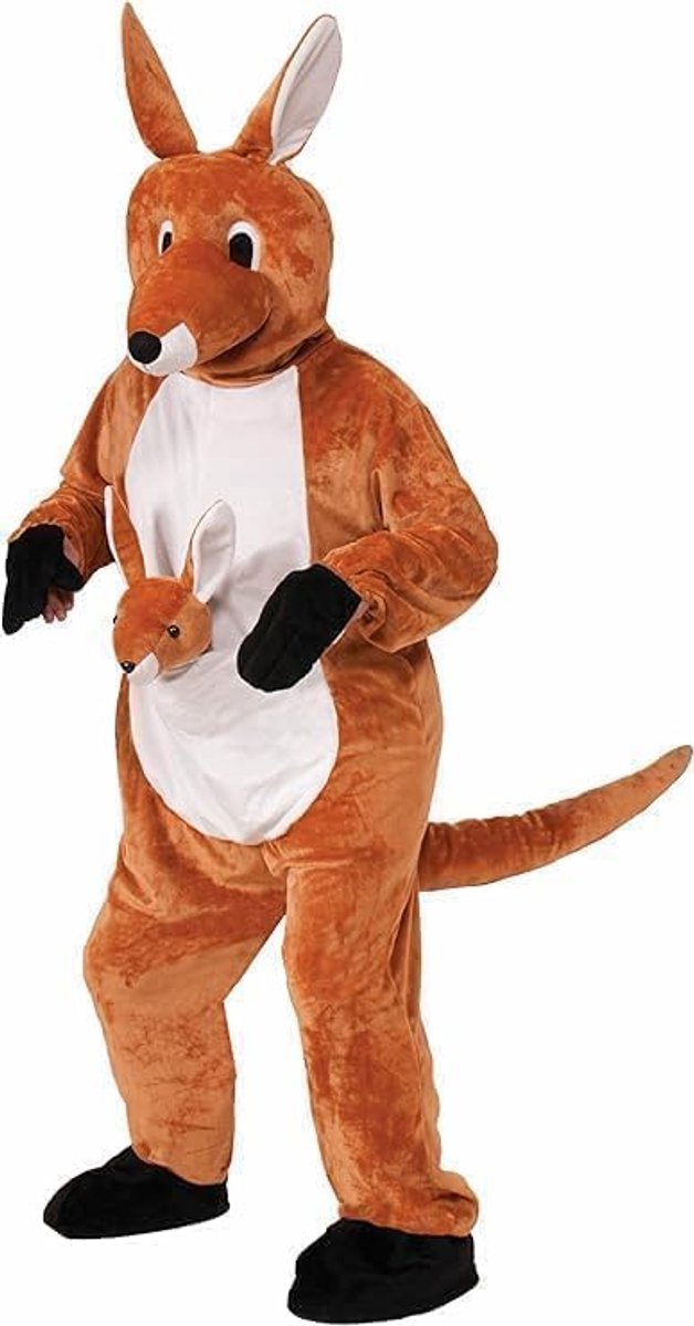 Kangoeroe Mascotte Kostuum Roo Outfit Dier Karakter Pak Volwassen