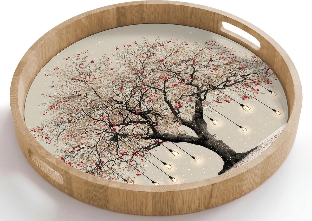 Houten Dienblad Met Handgrepen Eikenhout Krasbestendig
