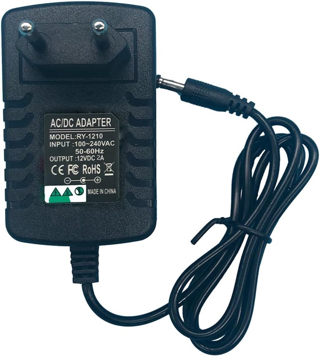 voeding, 12 V DC 2 A, AC 100-240 V voeding, adapter 50/60 Hz, 24 W, 1000 mA Max, voor kleine elektronische apparaten, voor wifi-routers, voor tv-set, voor hub, voor ledstrips, voor