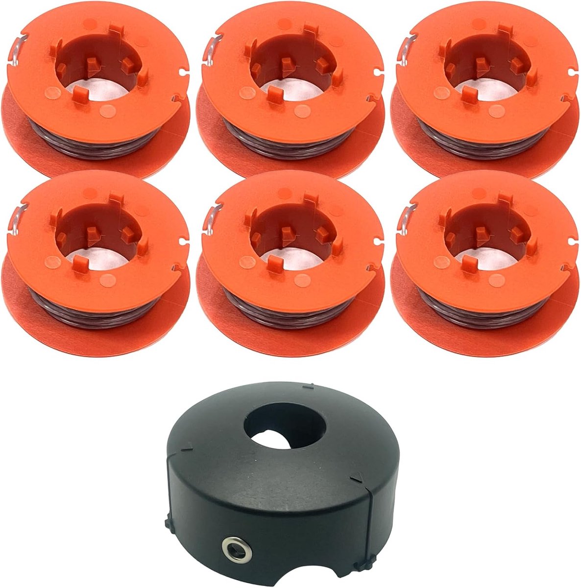 Reservespoel voor Bosch ART 23 26 30 Combitrim Easytrim bosmaaier 1,6 mm 7,9 m met afdekking F016L71088 (6 spoelen + 1 afdekking)