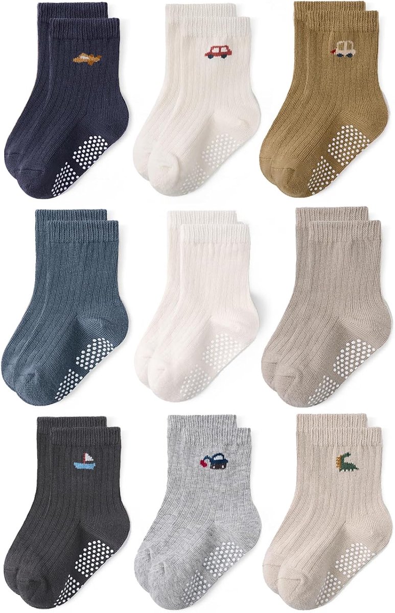 Sokken met anti-slip stippen voor babyjongens en meisjes
