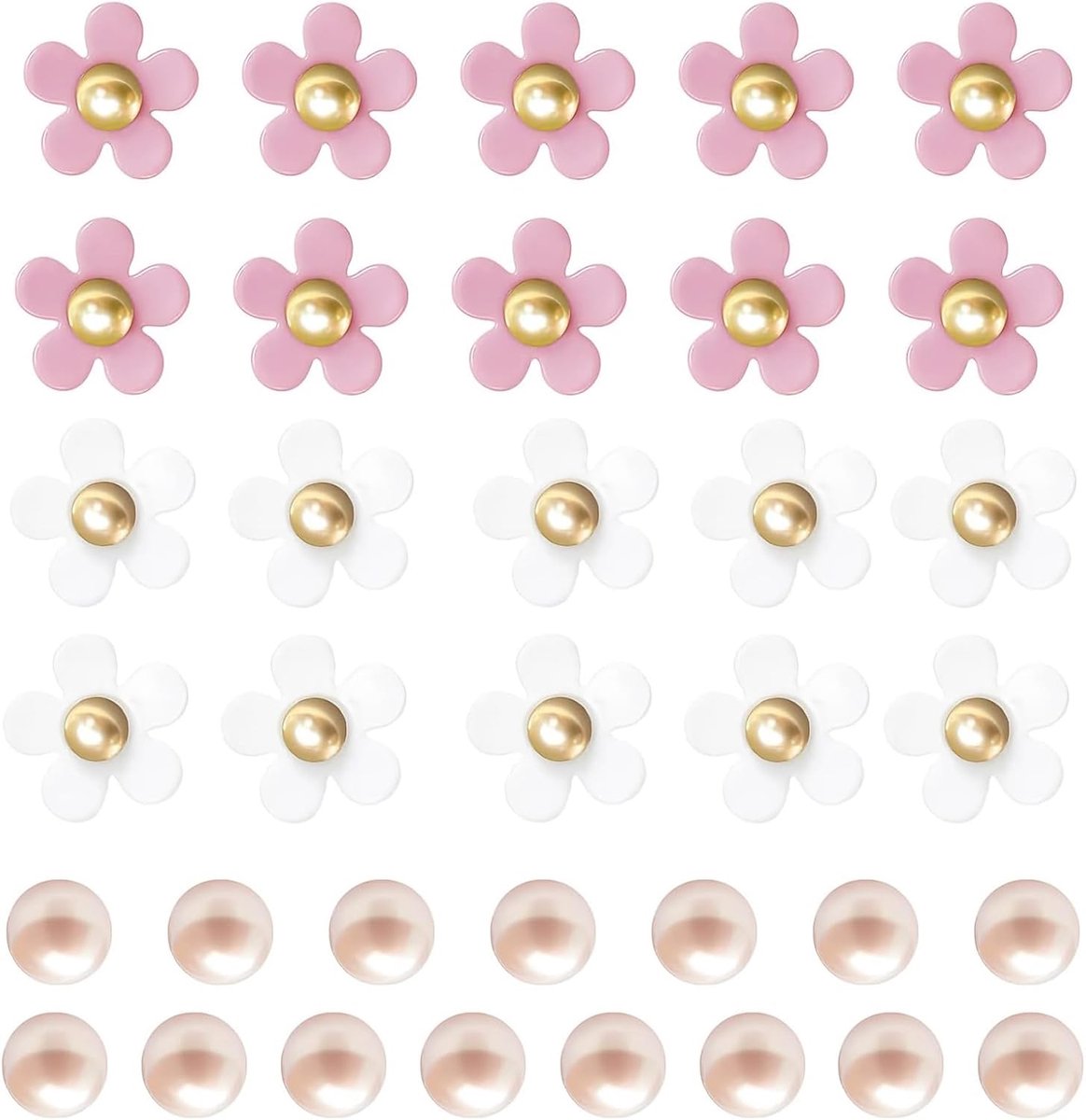 35 stuks Crocs-stekers, bloemen schoenaanhangers voor Crocs, uitwisselbare schoenspeldjes, schoencharmes, afneembare schoenhangers voor meisjes, vrouwen, kinderen