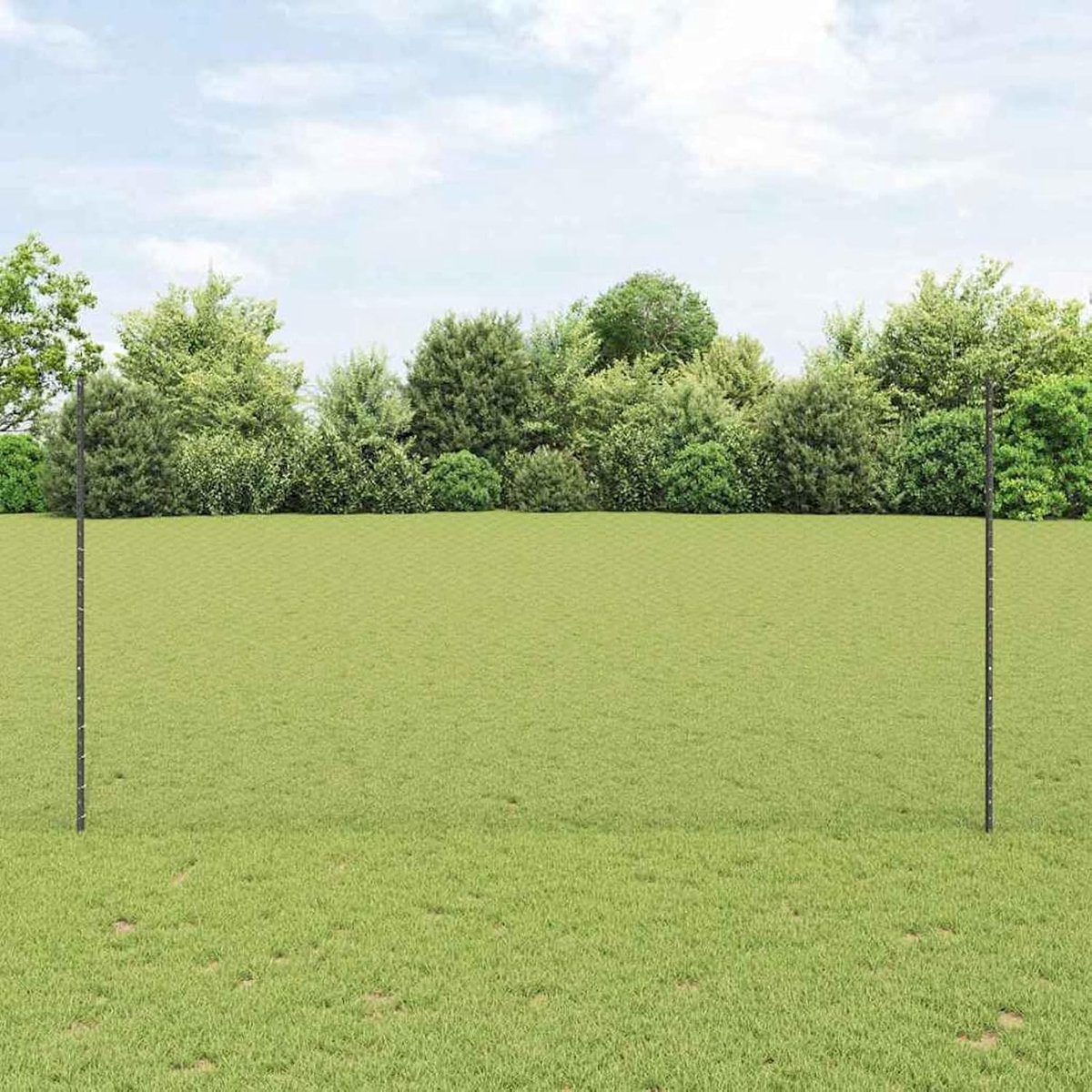 Hekpalen 10 stuks U-kanaal grijs 160 cm staal, zeshoekig hek grijs 1,6 x 10 m staal, tuinhekken draadomheining voor hekken, groentebedden, kippenren, weideperceel 3336840