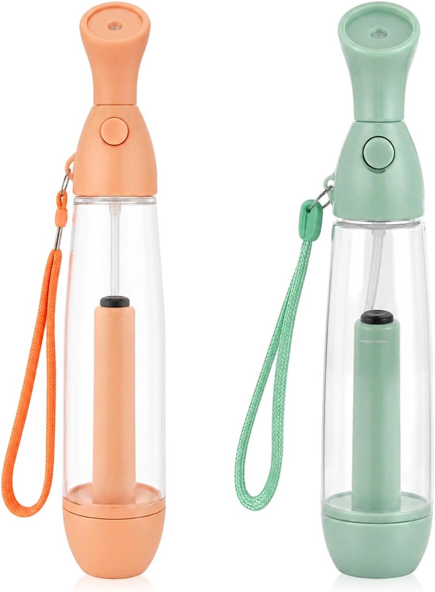 2 x handmatige waterverstuiver, gezichtsfles, draagbare waterfles