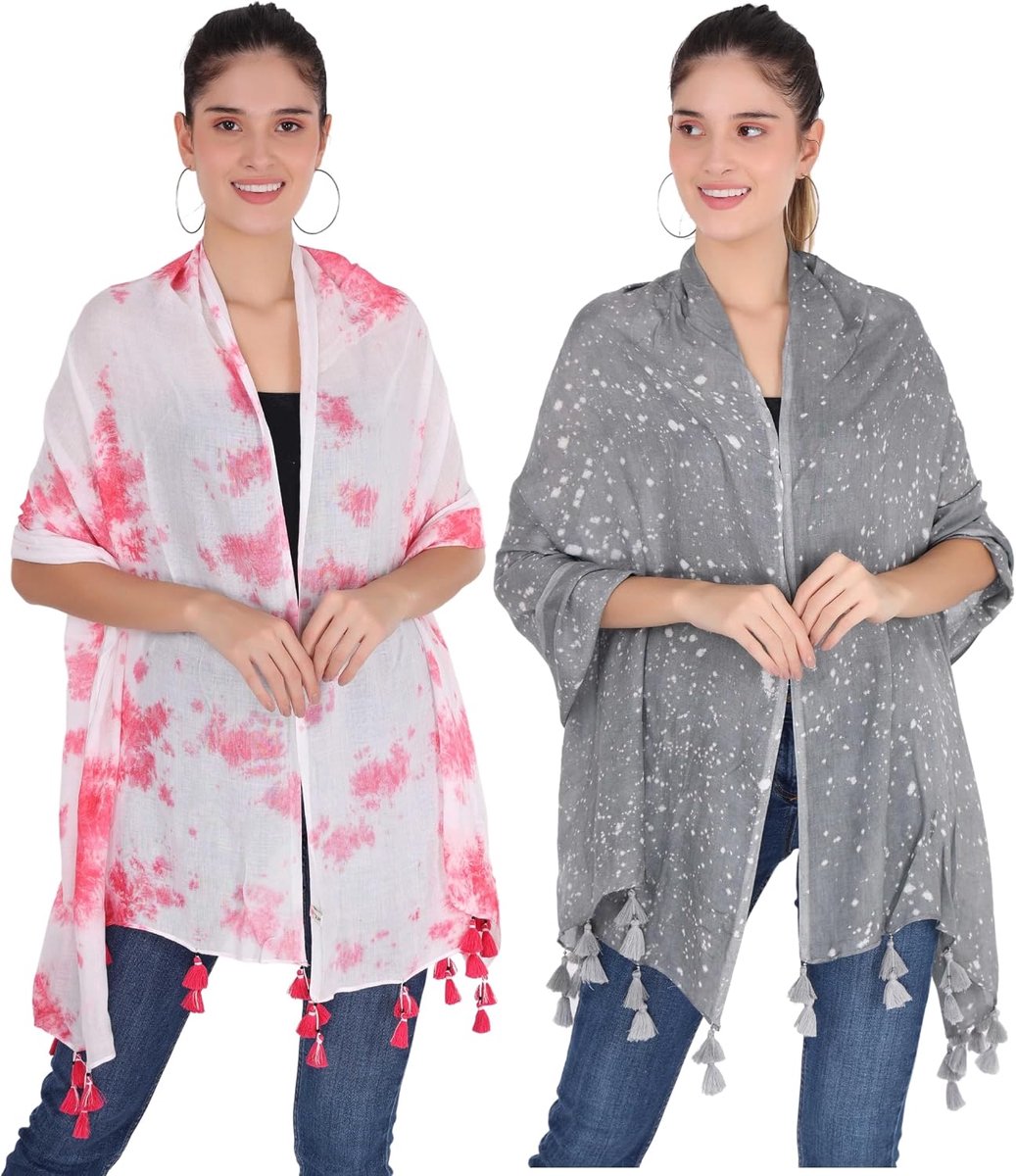 Sjaals stola's combo set-size 65x185cms-zachte comfortabele comfortabele viscose katoenen sjaals stola's zomer en winter-stola sjaal combo