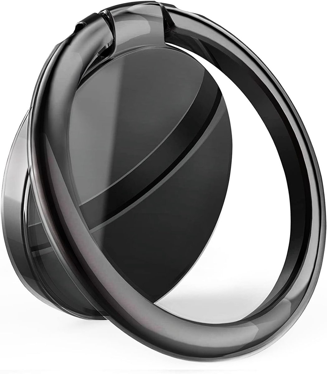 Ringhouder voor telefoon, 360 graden draaibaar, metalen houder, compatibel met iPhone 13 Pro Max Mini 12 11 XS XR X 8, Huawei, Galaxy S10 S9 en alle smartphones (zwart)