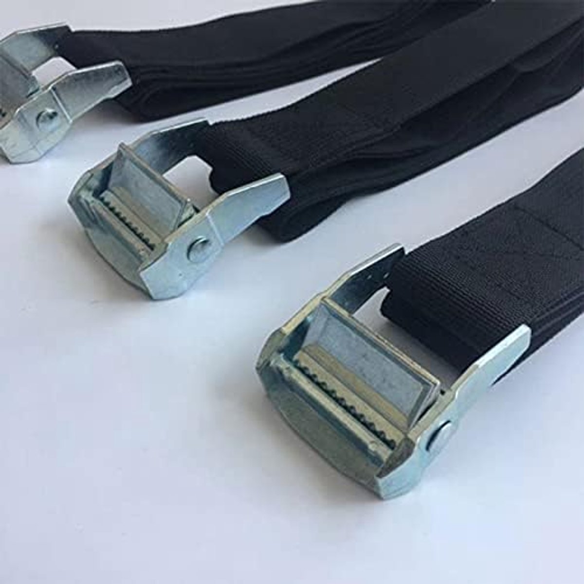 riemen Bindbanden, 4 pack 38mm x 2 m spanriemen sjorpende bandjes ladingsbanden met verstelbare camgesp voor fiets