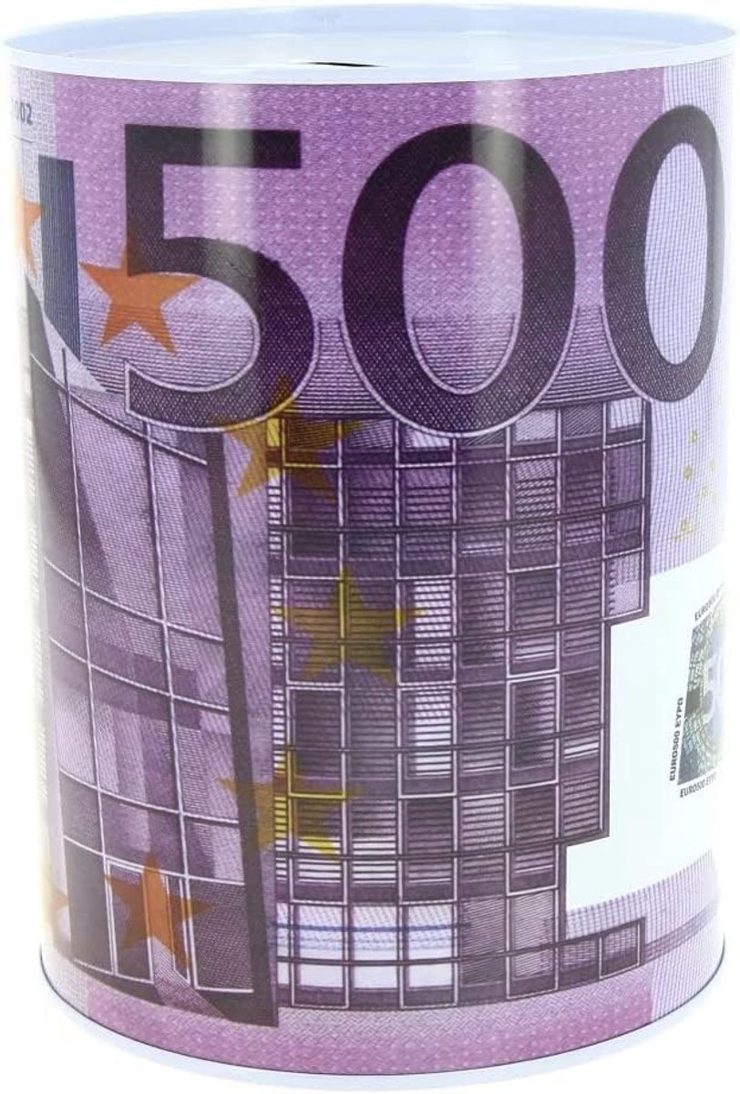 Spaarpot geld papier munten bankbiljetten vintage decoratieve spaarpot kinderen volwassenen muntendoos metalen doos niet openen 12,5 x 11 cm
