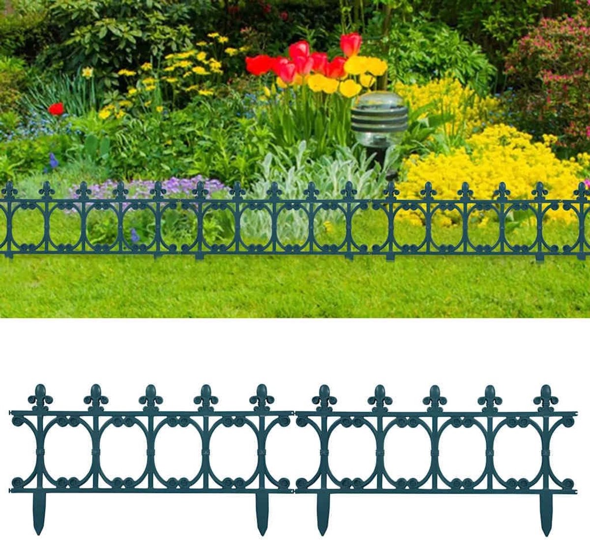 Tuinranding, 16 stuks, groen, 10 m, PP