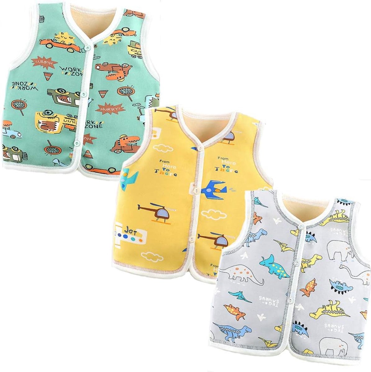 Jongens Winter Herfst Warm Baby Jongens Dikke Gilets Vest Vest Top Schouder Baby Jongens Dikke Vest Jassen Dikke Vest (Aanbevolen Kinderen Hoogte: 60-73cm)