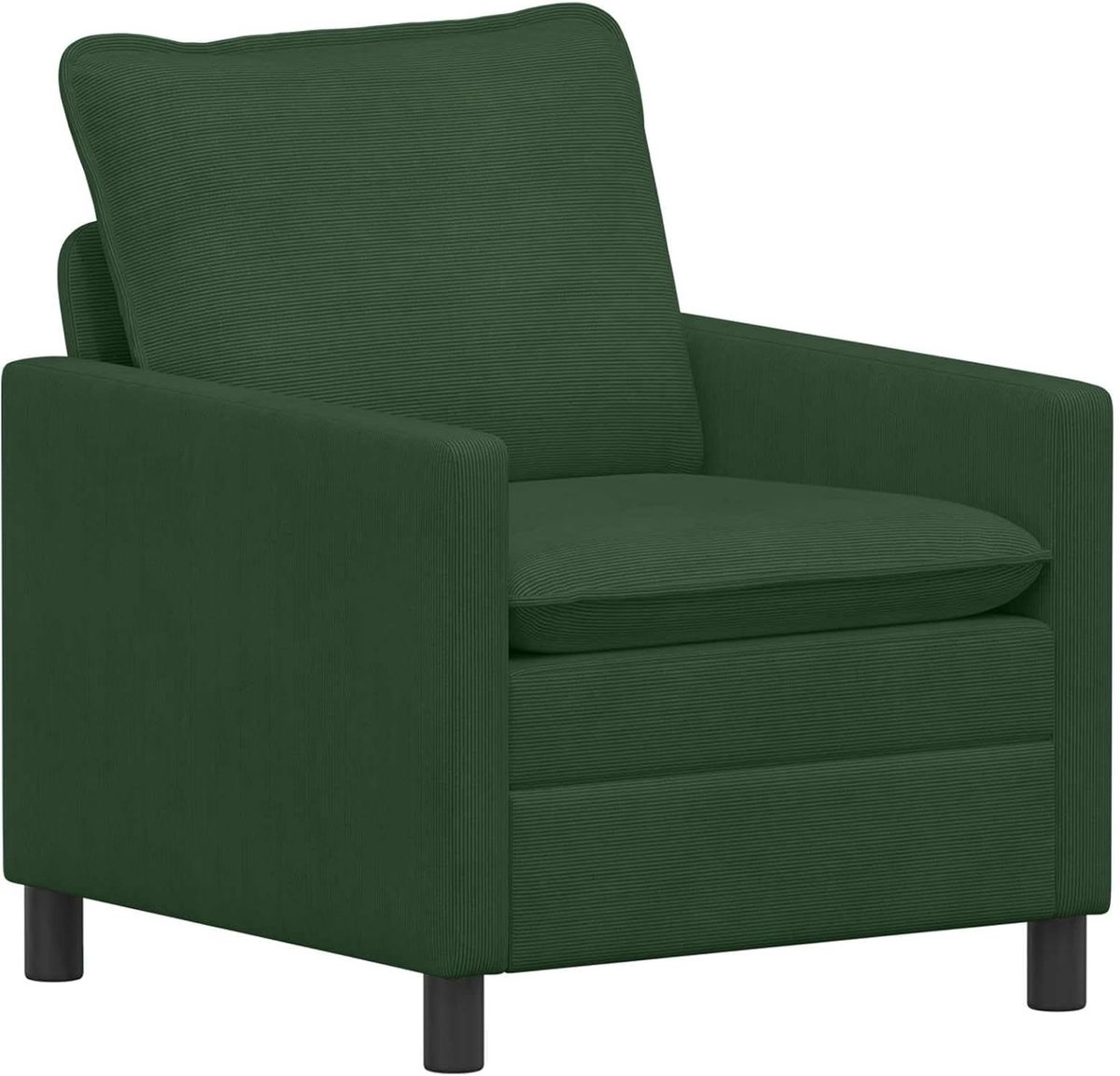 Groen, jungle, corduroy, 76 x 81 x 87,5 cm, met metalen frame