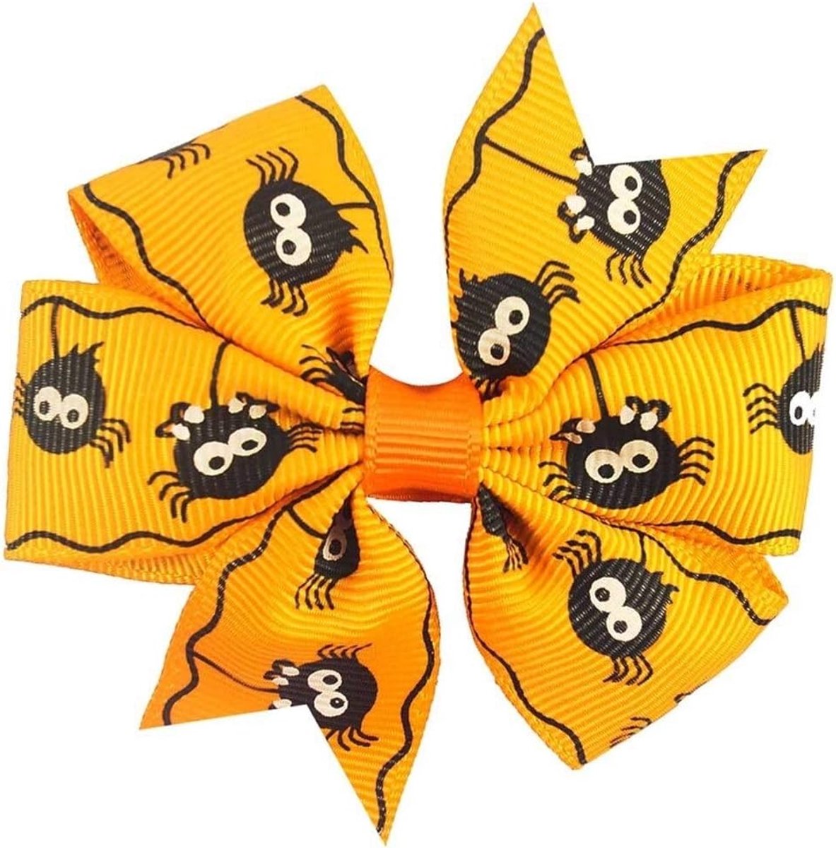 Handgemaakte polyester met Word Windmolen Kleine haarspeld strik hoofdtooi Children's Making Hairpin haaraccessoires (Color : Yellow spider)