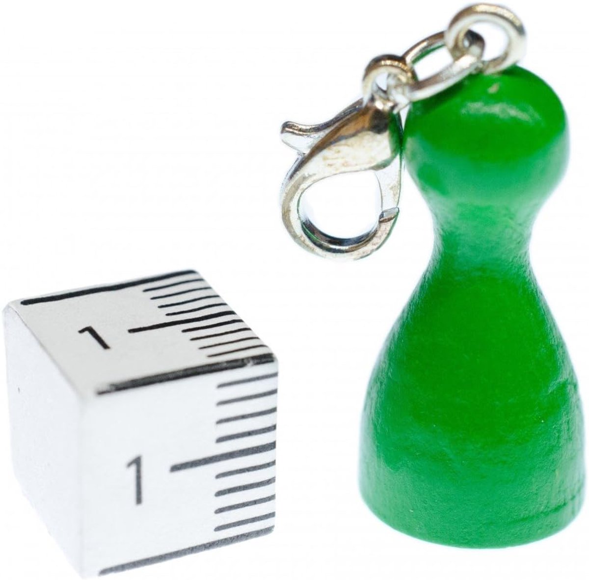 Speelfiguur charm hanger mens ergere plankspel spel groen