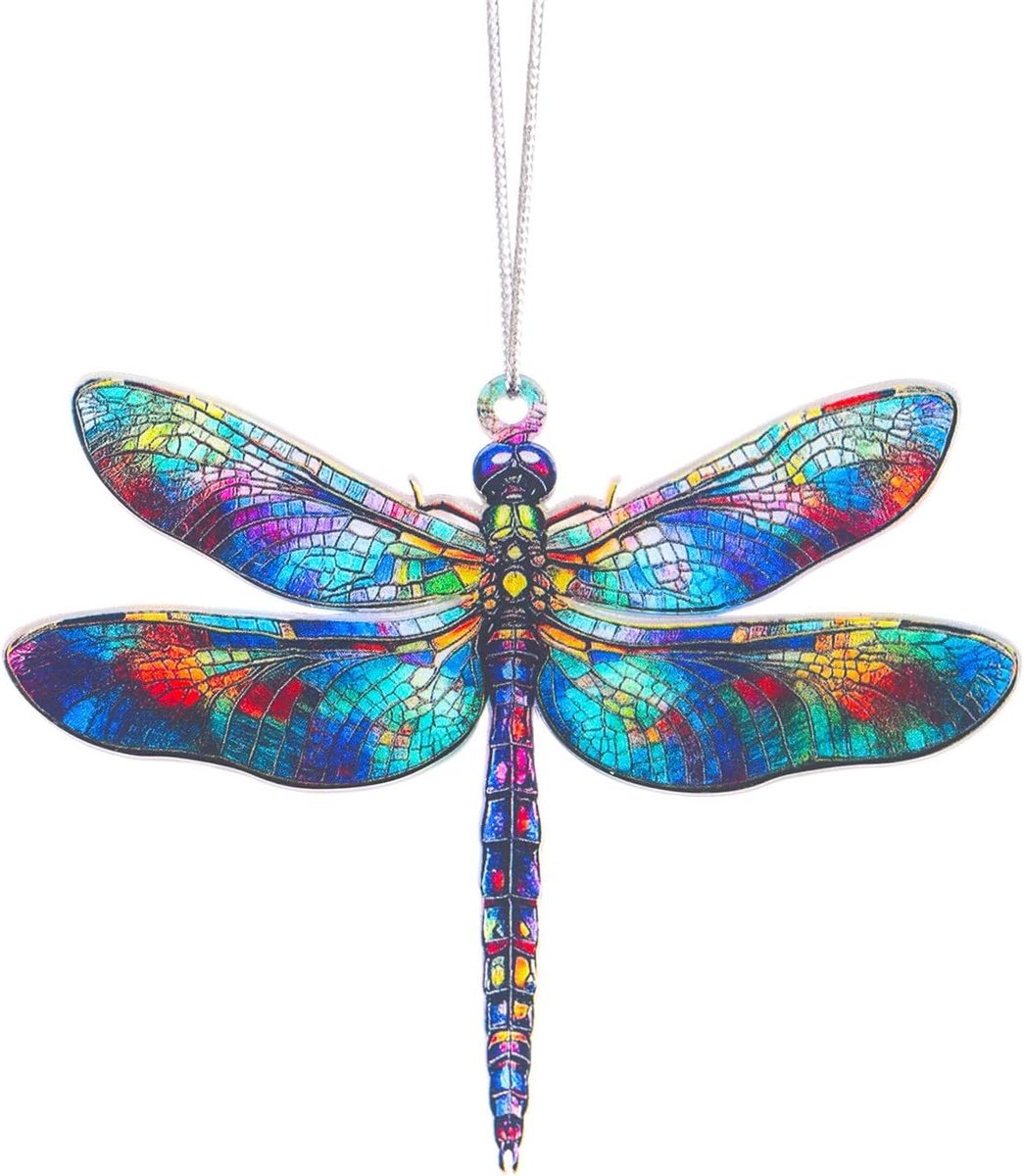 Libelle Cadeaus voor Vrouwen, Acryl Libelle Decoratie Kleurrijke Kerstdecoratie Hangend Ornament voor Het Raam