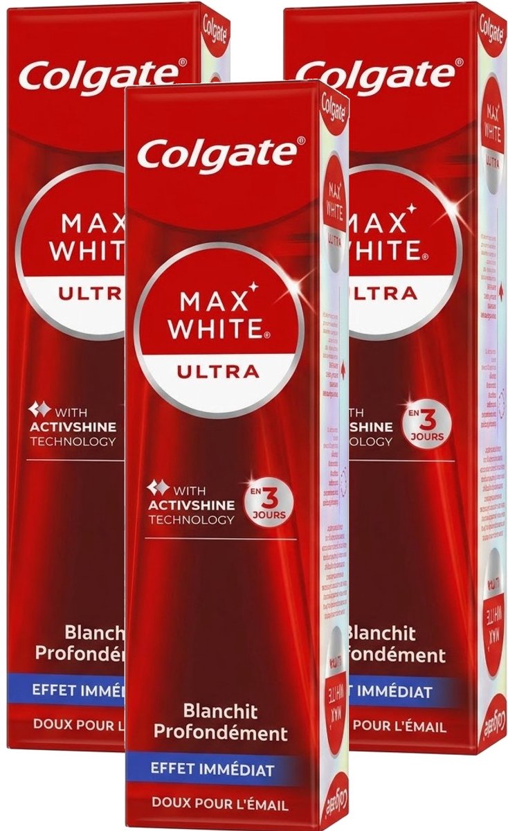 Colgate Max White Ultra Instantly Whiter - Multipack - Tandpasta - 225ml (3x75ml)