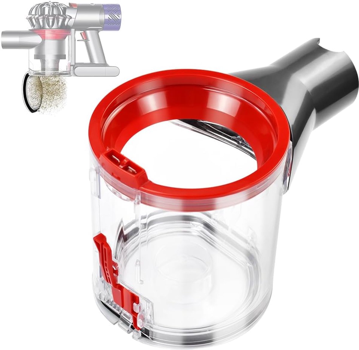 Stofopvangbak voor Dyson stofzuiger stofbak reserveonderdelen V8 reservoir accessoires afvalcontainer opzetstuk stofbak opvangbak voor Dyson V7/V8/SV10/SV11 stofzuiger reserveonderdelen