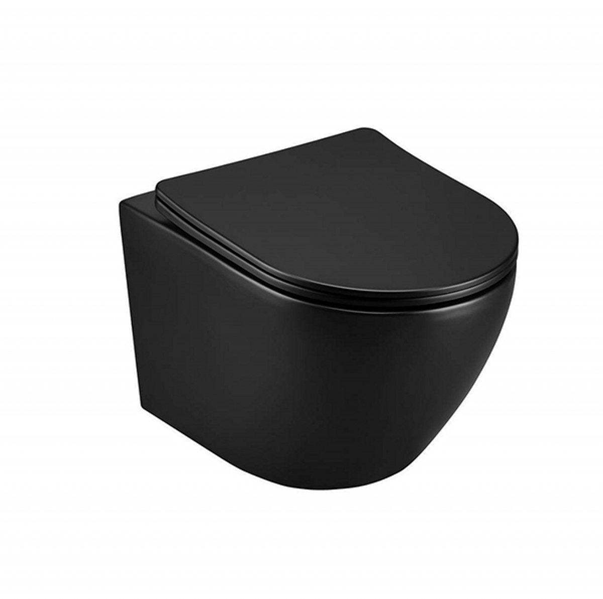 Brogali Jet Flush Rimfree Matzwart verkort model incl. zitting