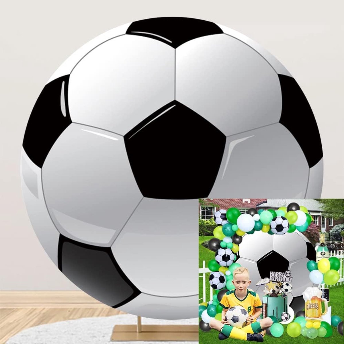 2 m voetbal foto toren achtergrond zwart wit sport voetbal voor jongens verjaardagsfeest sport achterkant plan