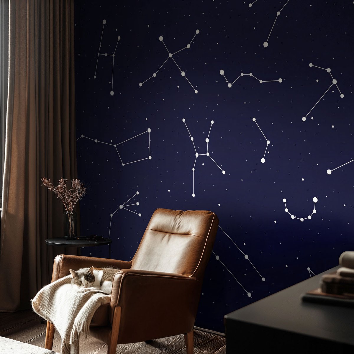 Coloray Vliesbehang - Marine Snellijm Behang - 104x70 cm - Astro Sky Fotobehang Vlies - Hal behang Kosmos - Muurschildering - Hal behang