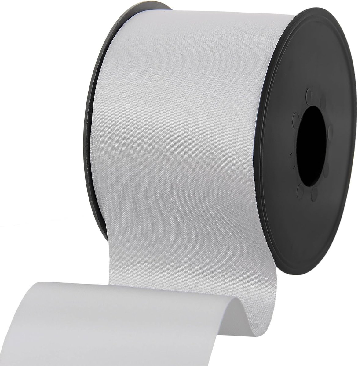 Lint - 100% polyester dubbelzijdig satijnen lint voor bruiloften, cadeauverpakking, bloemstukken, handwerk, taarten, strikken, versieringen, 63 mm x 25 m
