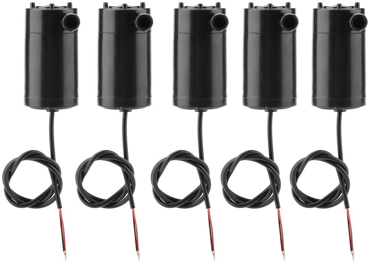 5 stuks DC 3 V-5 V mini dompelwaterpomp voor aquariumfontein hydrocultuur aquarium en meer