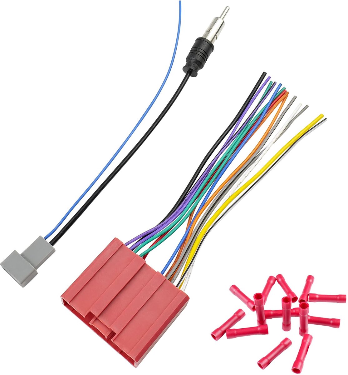 Kabelboom voor Mazda Radio Kabelboom Antenne Adapter Kit, Compatibel met Mazda 2/3/4/5/6/CX-5/CX-7/CX-9 Protege Miata MPV Tribute 24Pin Stereo Connector Plug
