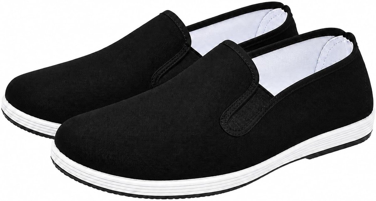 Chi schoenen, traditioneel Chinees oud Beijing Kung Fu, vechtsporten, canvas schoenen voor mannen/vrouwen, antislip rubberen zool, lichtgewicht en duurzaam.