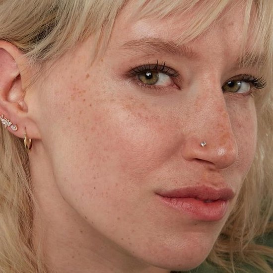 9 stuks helix piercings chirurgisch staal neuspiercing steker, neuspiercing titanium hypoallergene neusring dunne conch rook platte piercing oor goud tragus oorbellen set dames piercing sieraden — afbeelding 2
