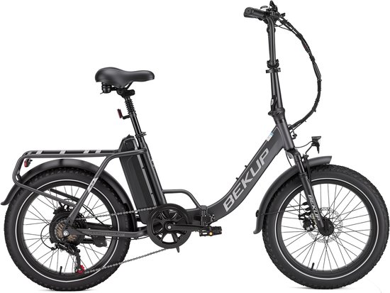 20-inch Elektrische Vouwfiets -48V 15Ah- Actieradius 75km - 25 km/uShimano 7 versnellingen - 60NM - 20 Inch opvouwbare City Commuter E-Bike -Elektrische Stadsfiets–Grijs — afbeelding 2