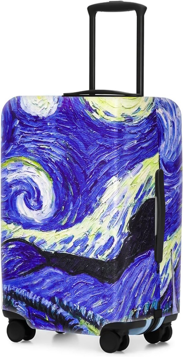 Reisbagage Cover Protector, Wasbare Elastische Koffer Cover, Bagage Beschermhoes, Abstract Schilderen, M, Draagbaar