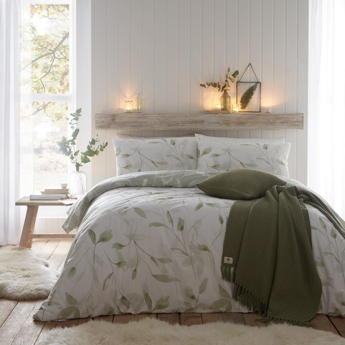 Home - Eliza-vriendelijke dekbedovertrekset - tweepersoonsbed in groen