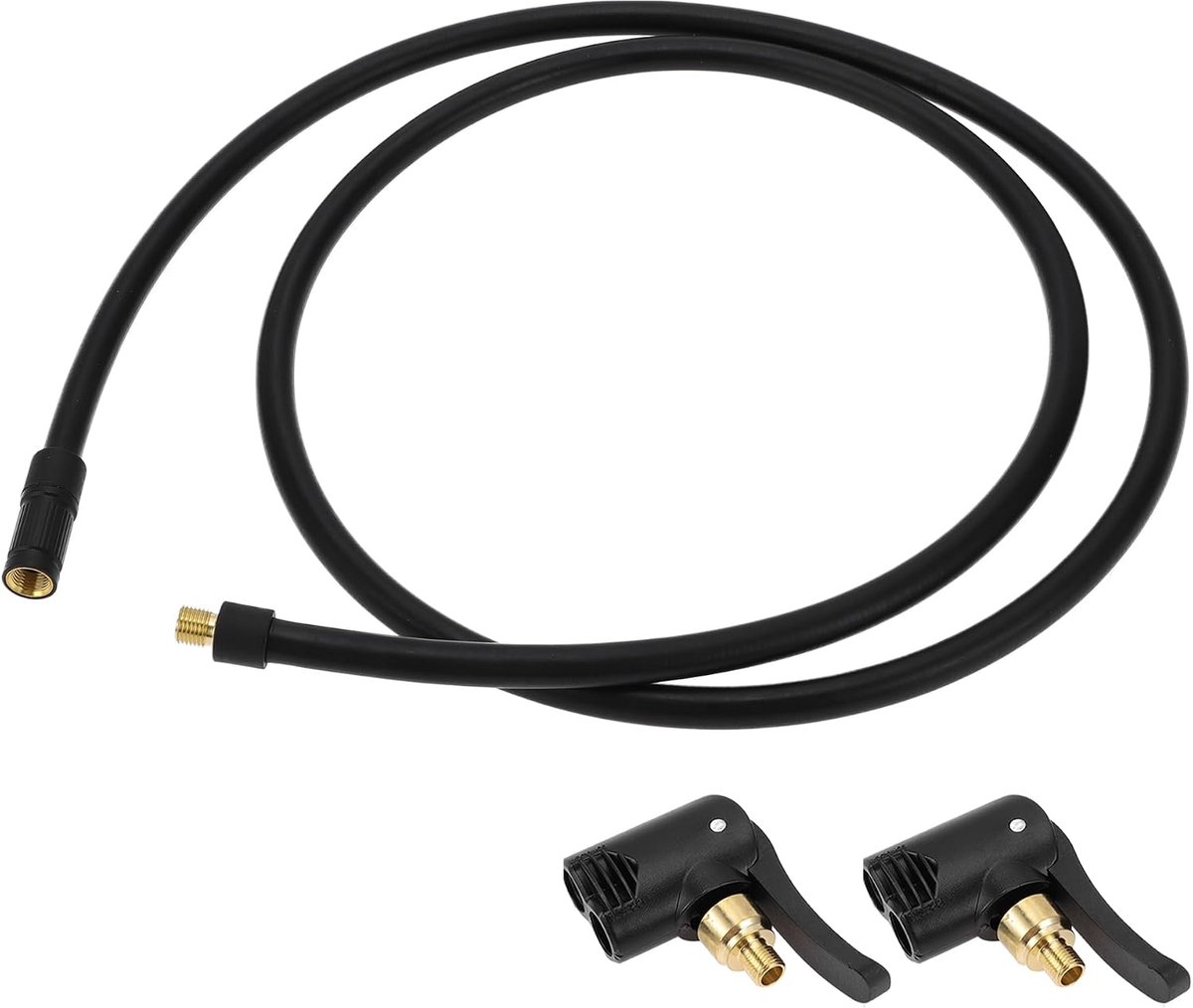 Tire Inflator Extension Tube 45.28 inch - rubber - met Undeflatable Air Chuck - ideaal voor auto, motor en fiets - ShopVlot