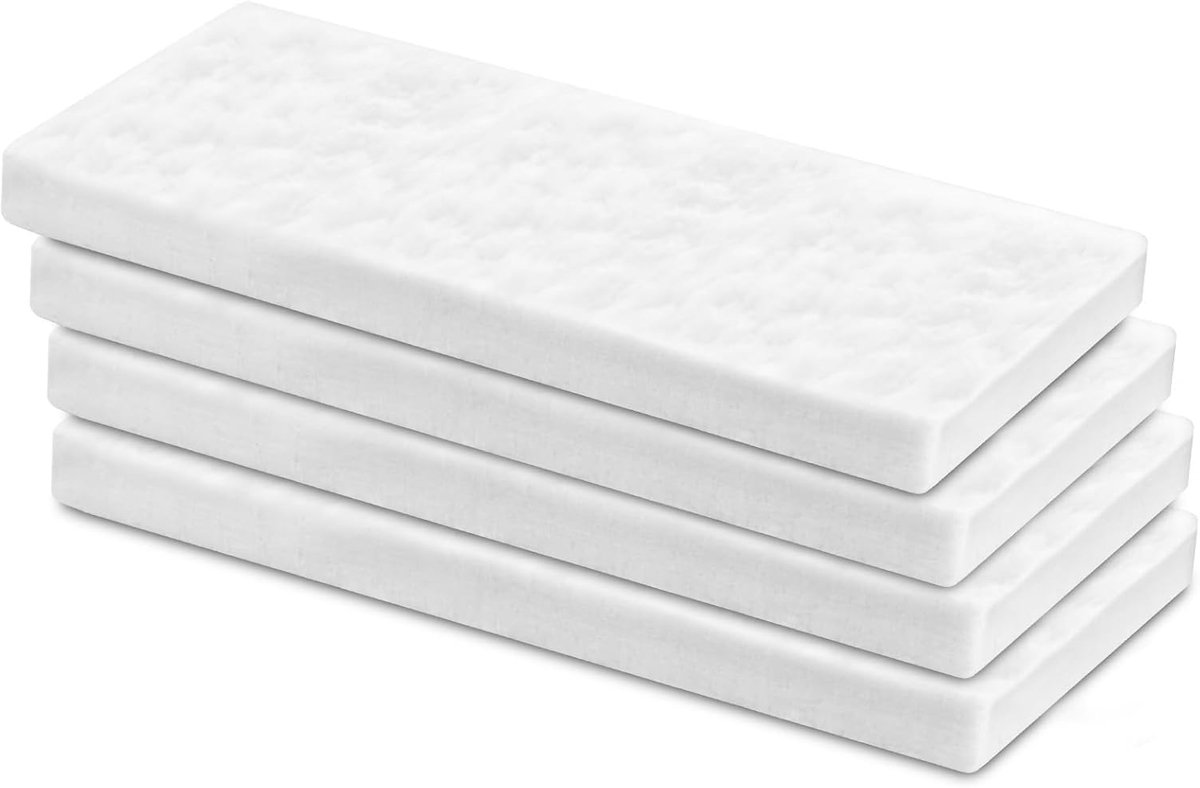 Keramische wol voor bio-ethanol 300 x 100 x 13 mm - set van 6 - voor open haard - ideaal voor binnen gebruik - ShopVlot