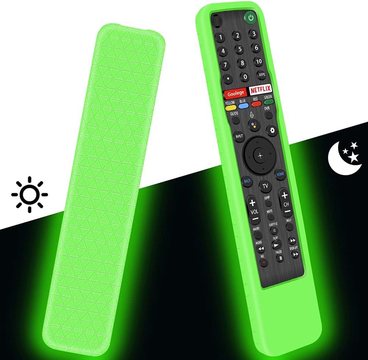 Beschermhoes voor Sony afstandsbediening RMF-TX600E RMF-TX600U RMF-TX611 RMF-TX621U RMF-TX500E RMF-TX500U Remote Control Case Cover Silicone Antislip voor Sony TV afstandsbedieningen (Glow