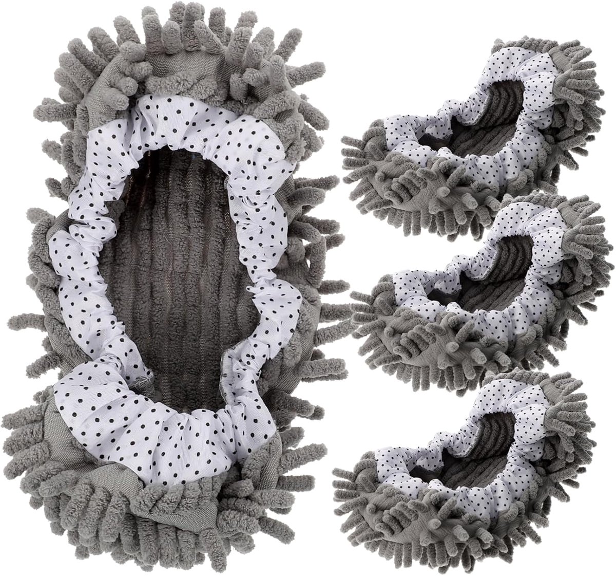 2paar Mop Slippers Herbruikbare Chenille Dweilsokken Voor Vloerreiniging Multifunctionele Stofferende Pantoffels Voor Thuis Geschikt Voor Volwassenen Wasbaar Waterabsorberend