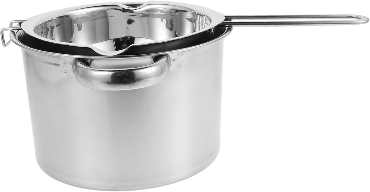 1set Van Verstelbare Wax Smelt Pot Roestvrijstalen Kaarsen Smeltgereedschap Voor Geurige Wax Dubbelhandige Pan Met Capaciteit Veilig Gebruiksvriendelijk