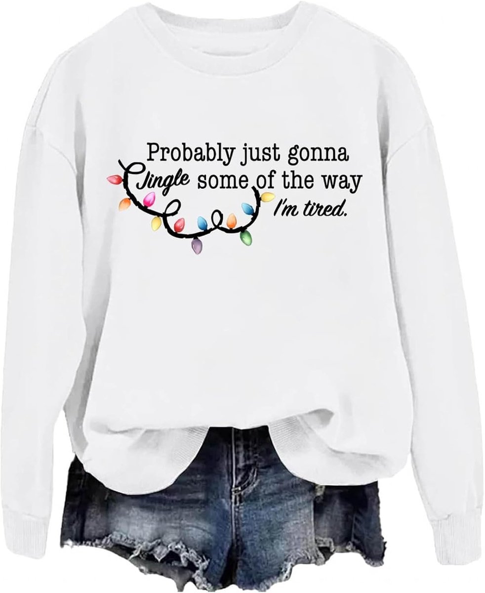 Sweatshirt met lange mouwen en kraag, bedrukt, casual, zacht, atletisch, vakantie, feestelijk, comfortabel, streetwear, mode
