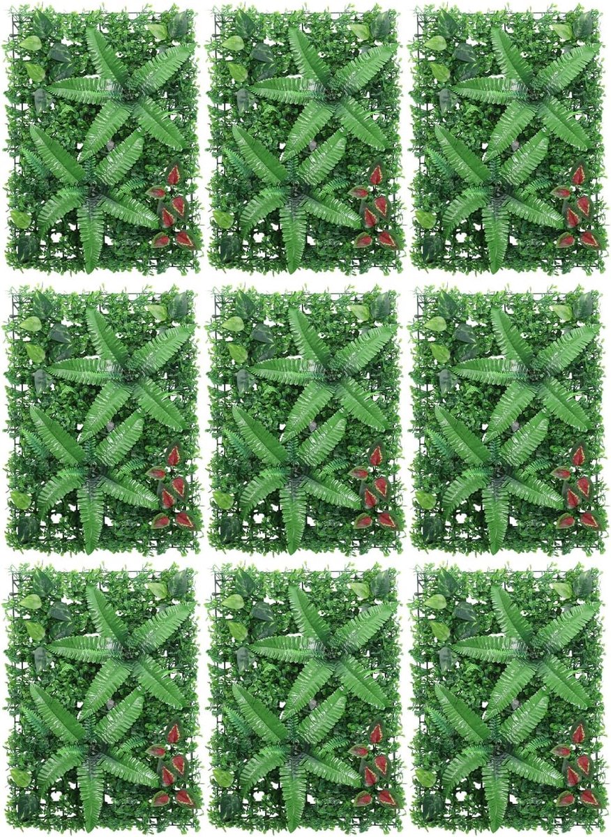 9-delige kustische planten gazon muur decor plantenwand levensecht