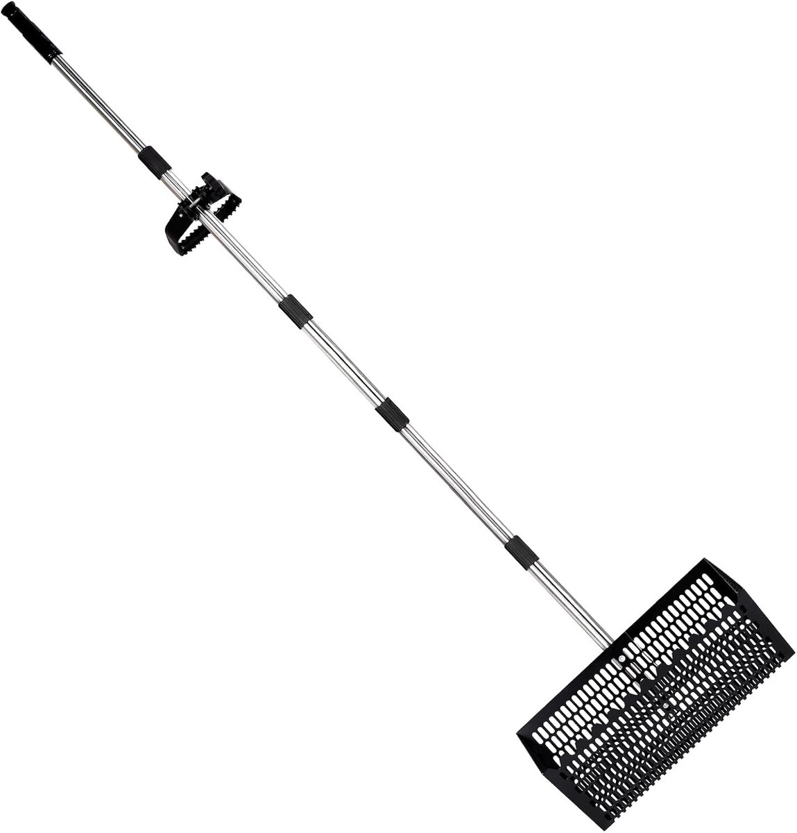 Harken - Roestbestendig Staal met Montagegereedschap, Verstelbare Lengte 42-174 cm, 2x0.7 cm Gaas voor Schelpenjagen, Zandvlooien Vangen en Tuinonderhoud