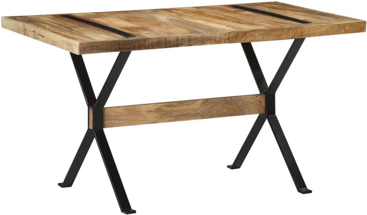 Mangohout industriele stijl eettafel 140x70x76 cm