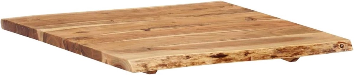 Vierkant tafelblad van massief acaciahout, 60 x 60 x 2,5 cm, keukentafelblad, eettafelblad, tafelblad voor eetkamer, bar, tafelblad van hout, 60 x 60 x 2,5 cm