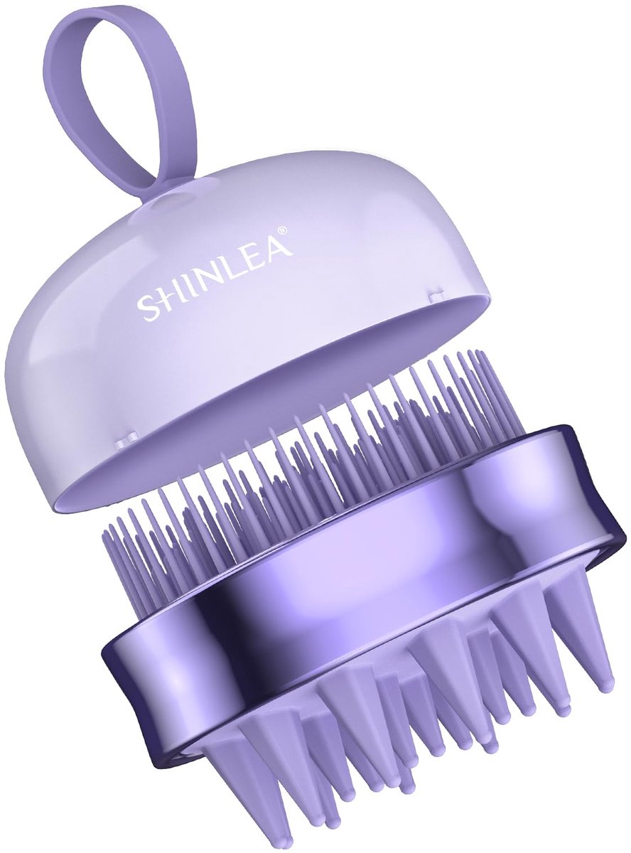 Hoofdhuidmassager - 2-in-1 siliconen shampooborstel - dubbelzijdig ontwerp - stimuleert haargroei - ShopVlot