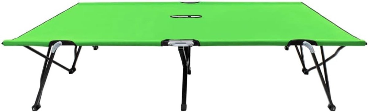 Dubbele ligstoel, campingbed voor 2 personen, met roestvrij stalen frame, draagvermogen 240 kg, waterdicht 600D-polyesterweefsel, verhoogd design