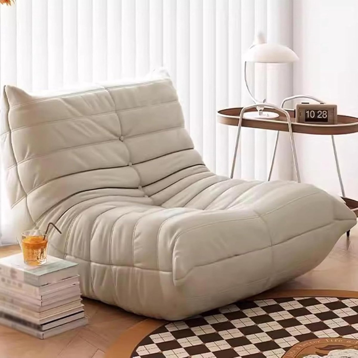 Bag Chair, Corner Sofa, Large Bean Bag Chair for Adults, Fireside Chair Bean Bag Sofa, Fireside Floor Couch for Living Room, Bedroom, Gaming Office A