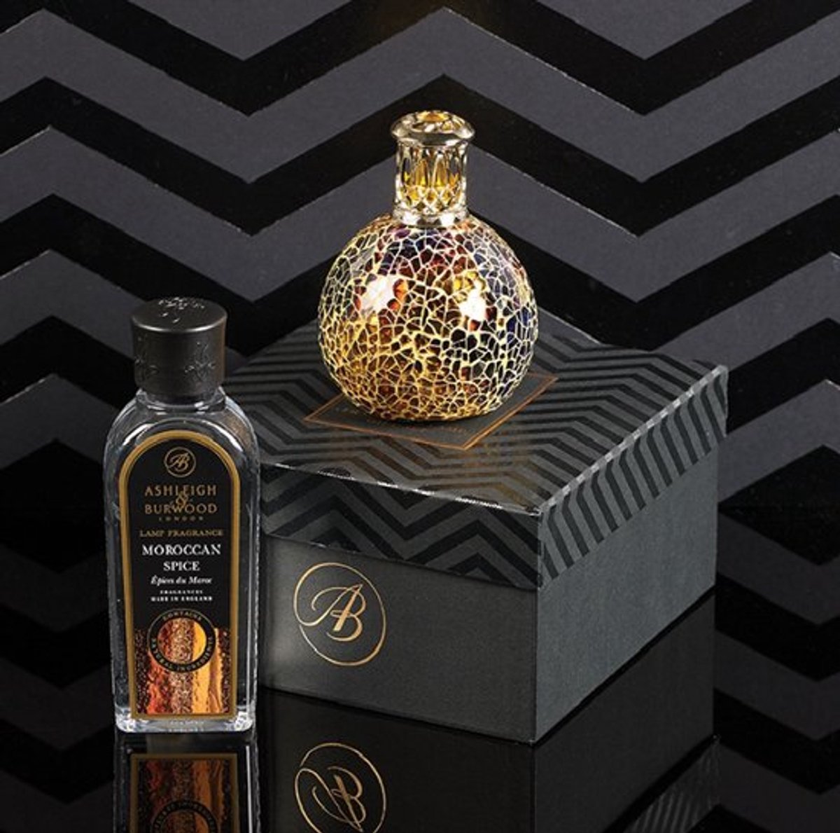 Ashleigh & Burwood Giftset Golden Sunset + 250 ml Maroccan spice oil  - Geschenk / cadeautje