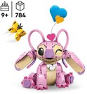 Roze LEGO Angel met vlinder en hartjesballonnen.