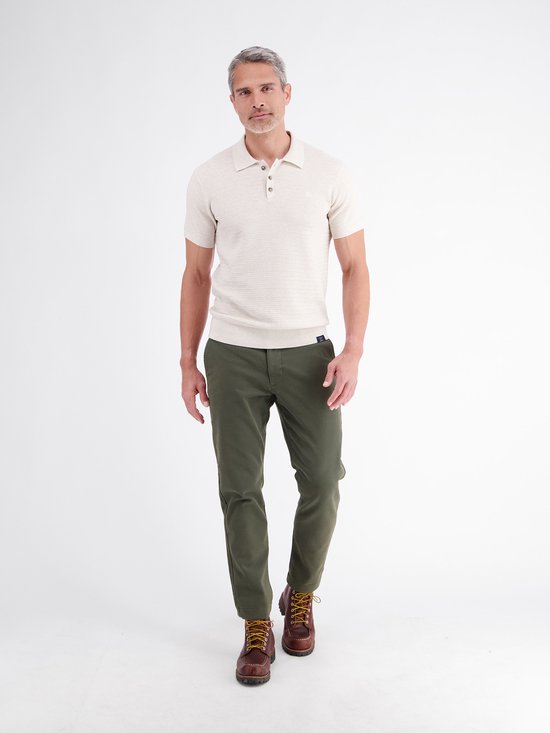 LERROS Casual chino van vormvaste stof met tailleband met trekkoord , Maat: W36_L32 , Kleur: NORDIC OLIVE , 65% katoen, 32% lyocell, 3% elastaan