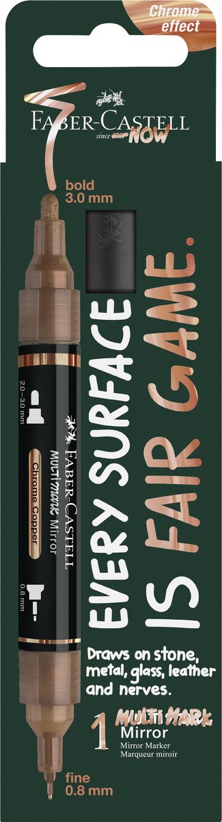 Faber Castell - Chrome Marker - Multimark 552 - Chroom Copper op Blister - FC-185963